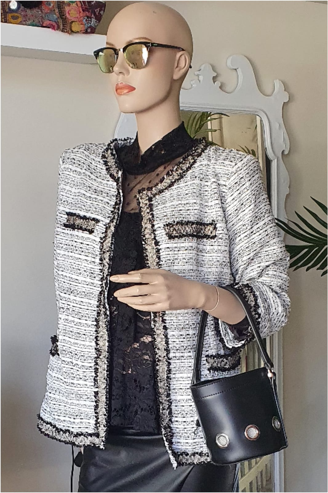 Chaqueta americana mujer con brillo - Imagen 4