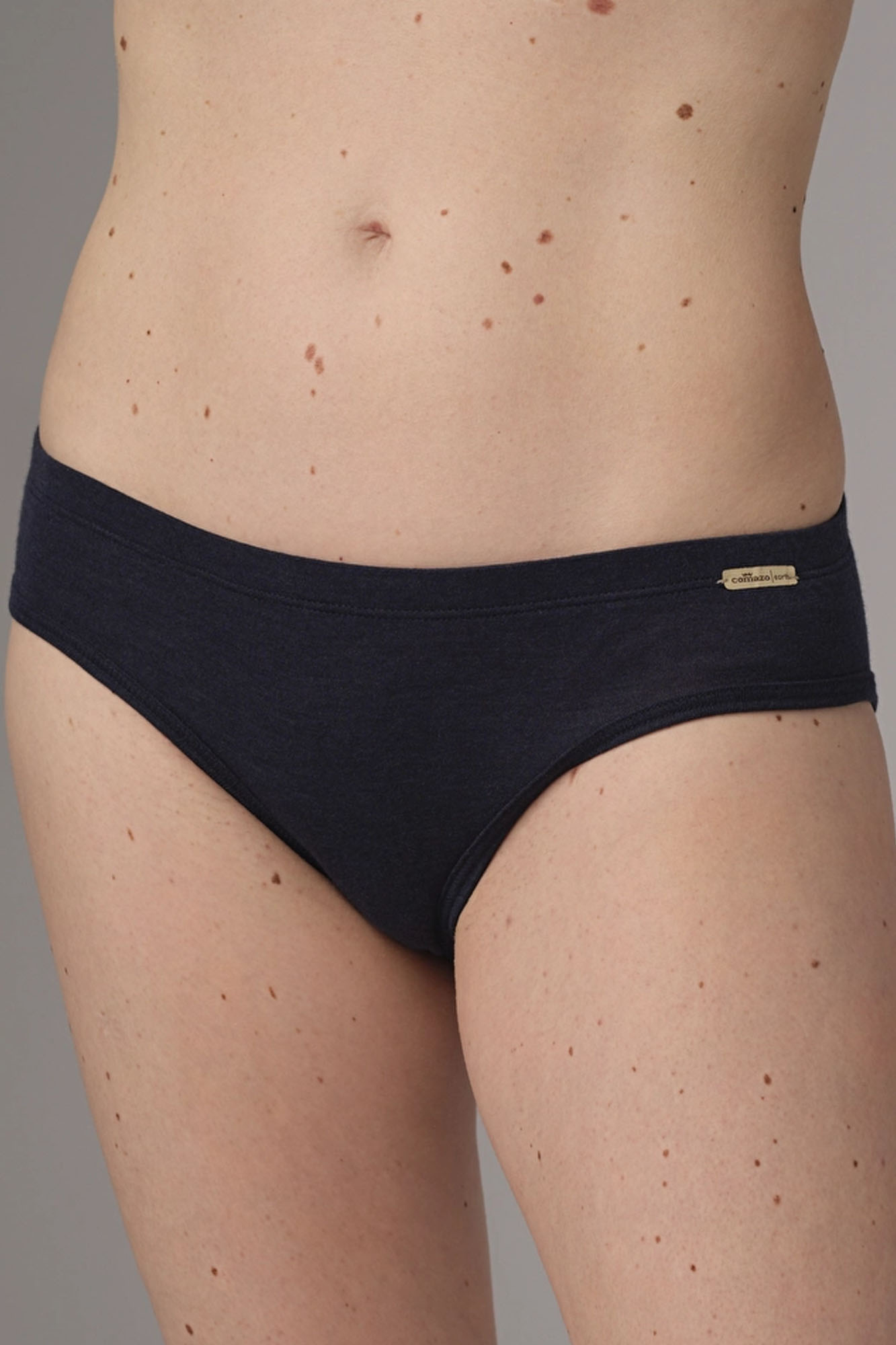 COMAZO braga de lana merino y seda azul