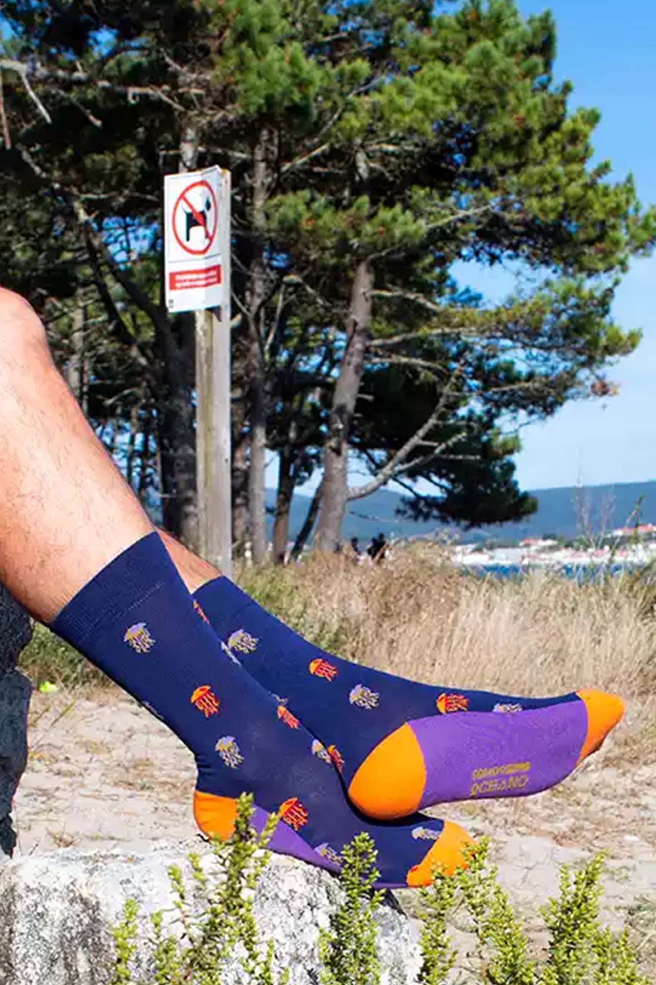 Calcetines de algodón MEDUSAS AZUL