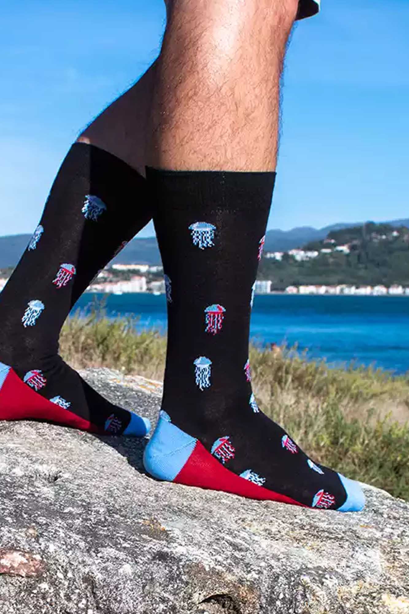 Calcetines de algodón MEDUSAS NEGRO