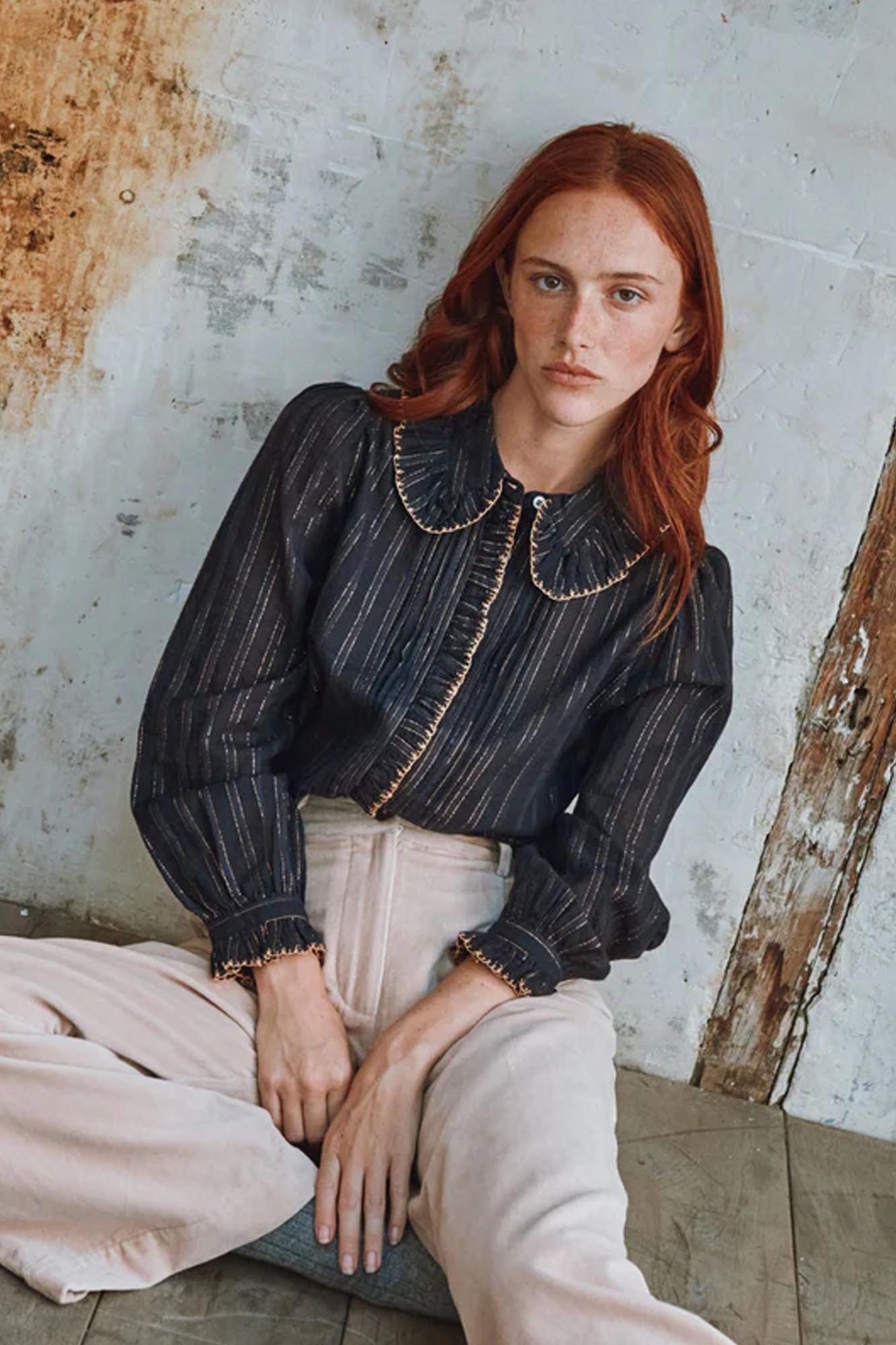 Camisa azul marino LUREX