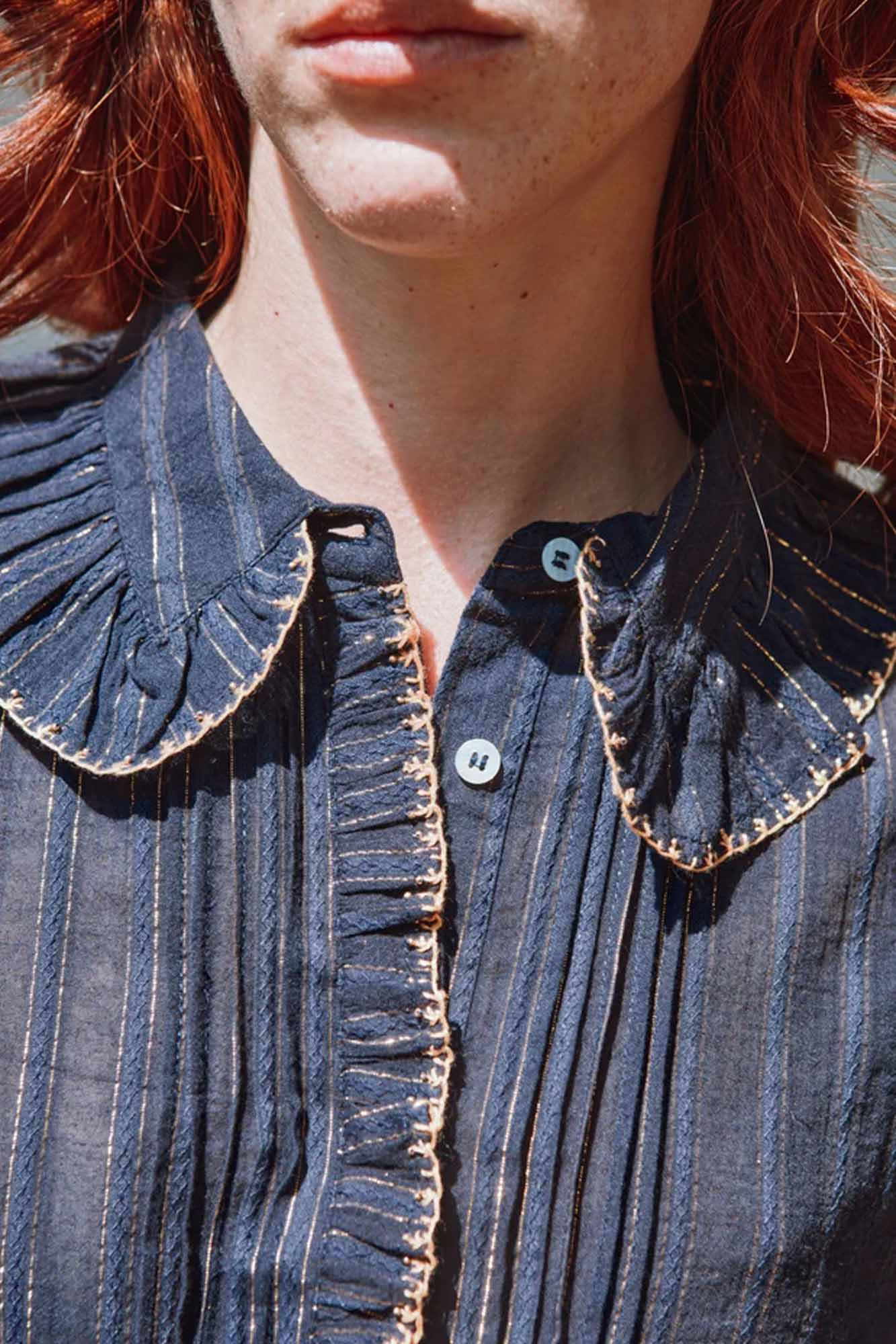 Camisa azul marino LUREX