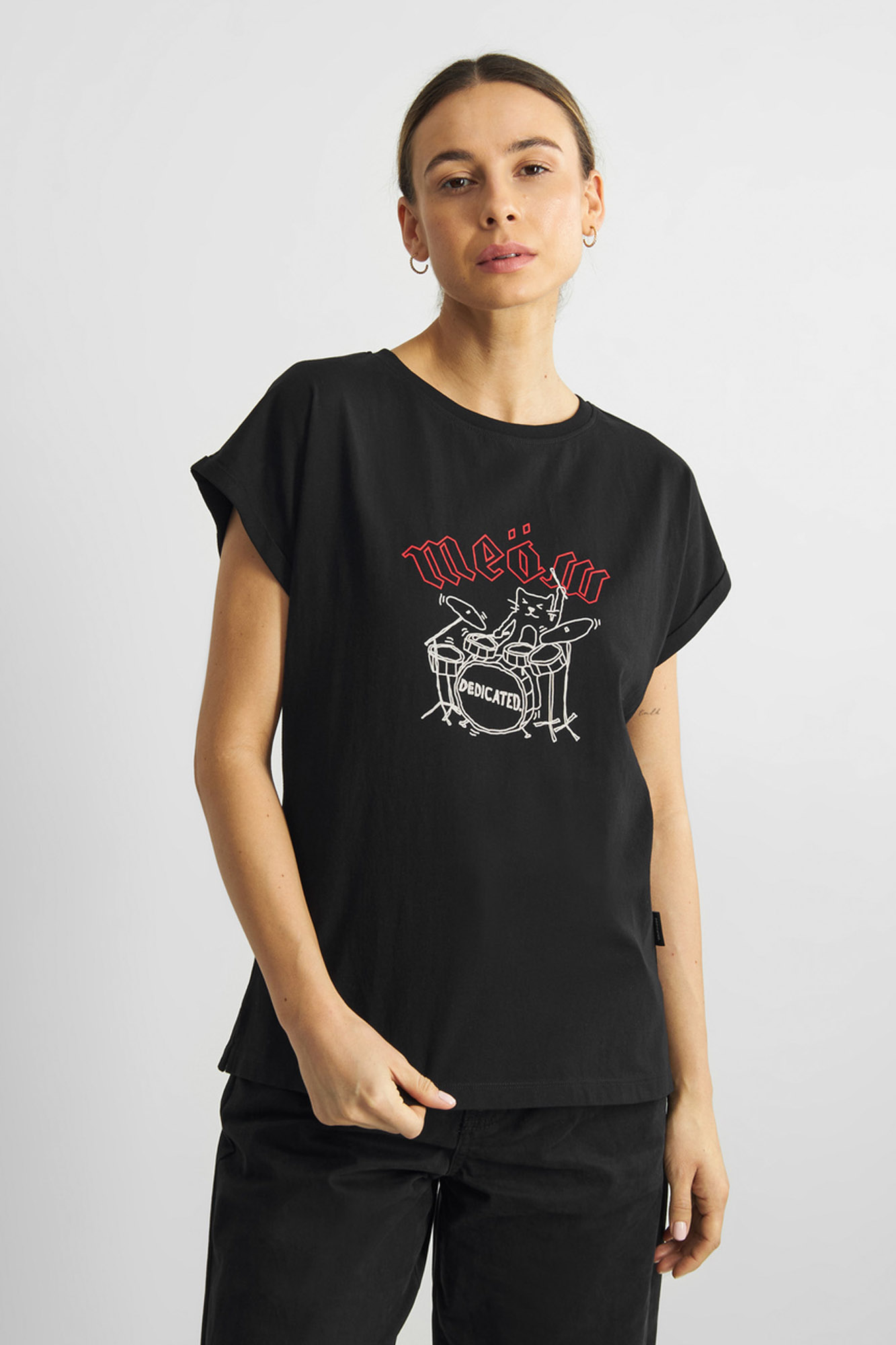 Camiseta de algodón orgánico VISBY MEOW