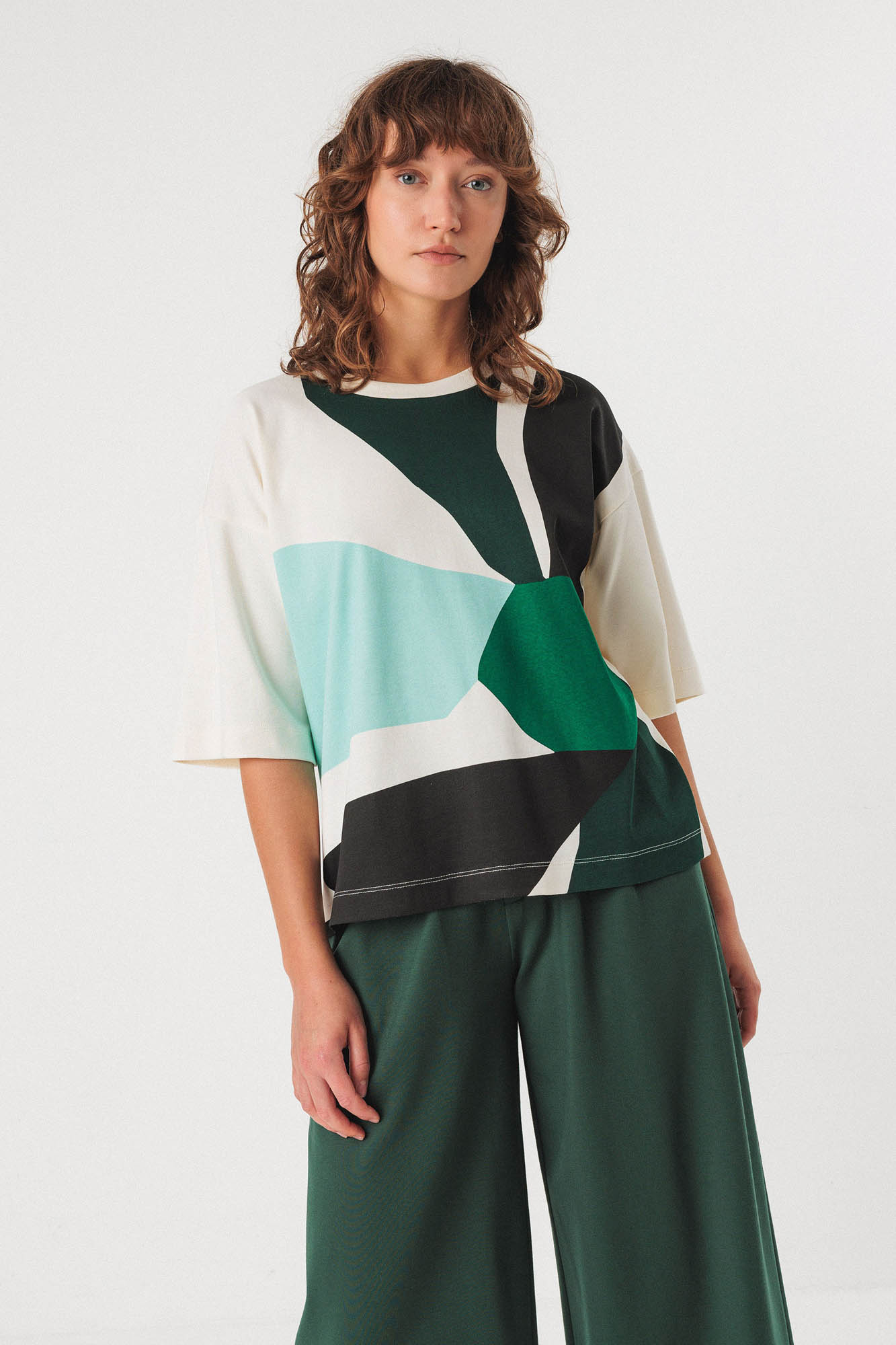 Camiseta multicolor LARIZ GOTS