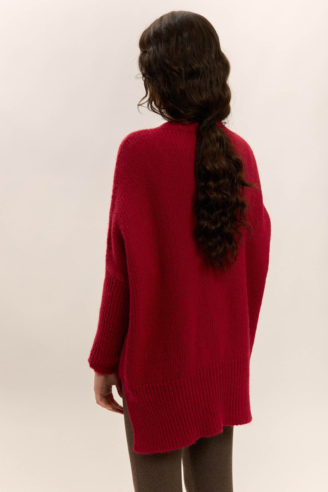 Chaqueta con manga murciélago CARMÍN