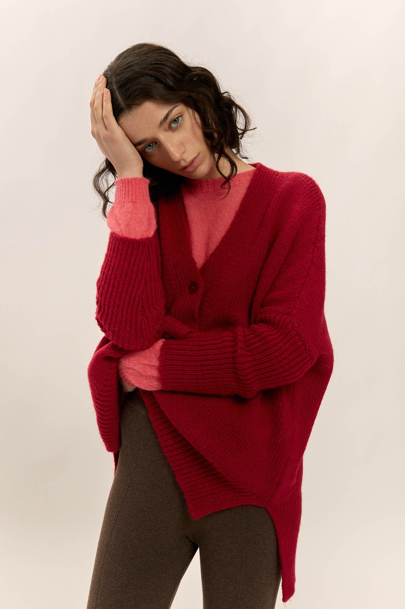 Chaqueta con manga murciélago CARMÍN - Imagen 3