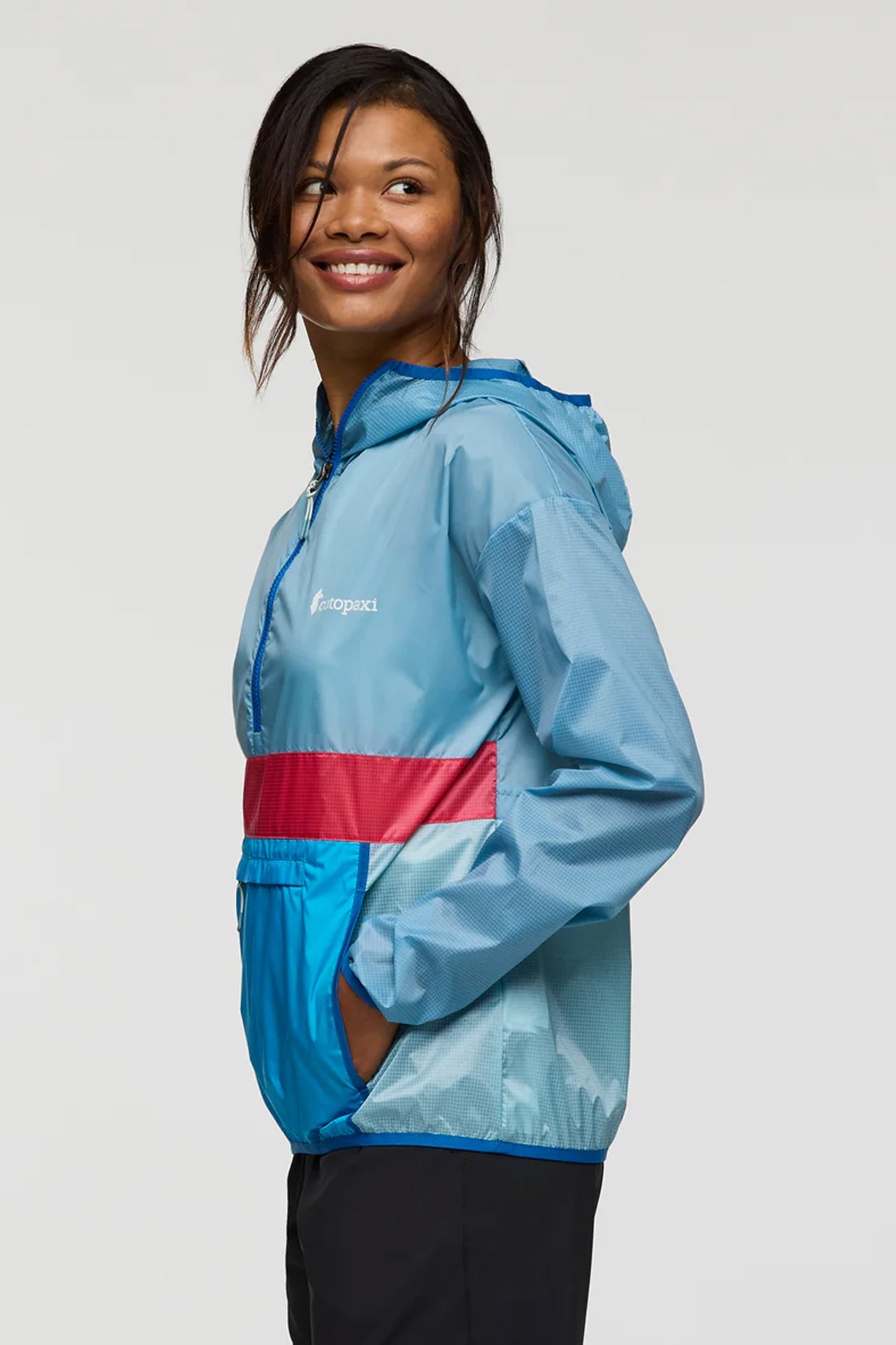 Cortavientos impermeable TECA HALF ZIP BUBBLE