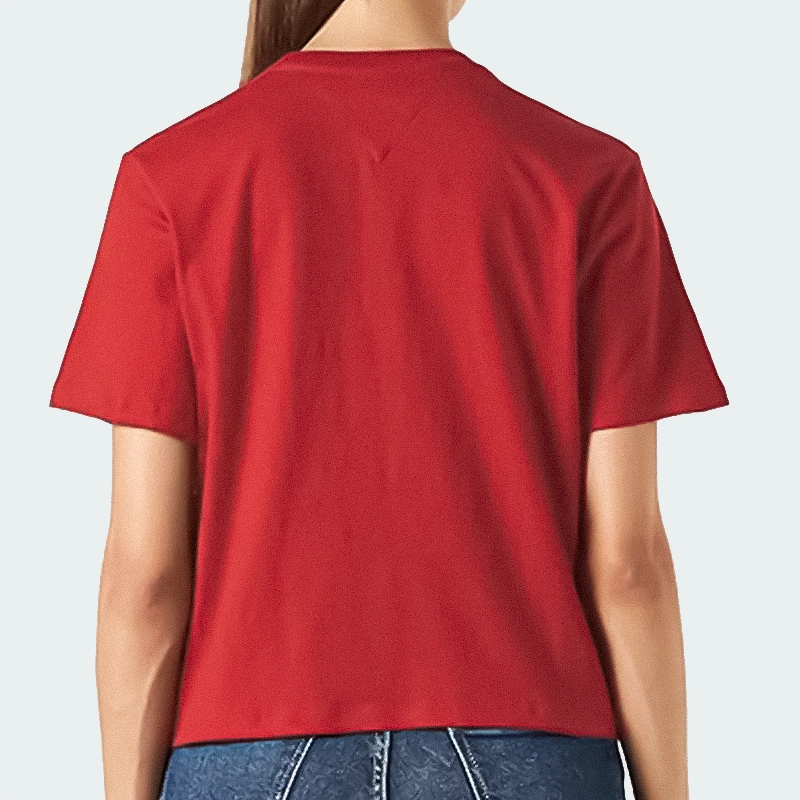 Camiseta Tommy Jeans Classic Essential Rojo Dama K05206