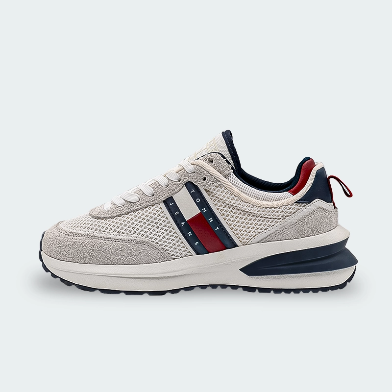 Tenis Tommy Hilfiger Leather Chunky Sole Runner Trainers Hombre K06346