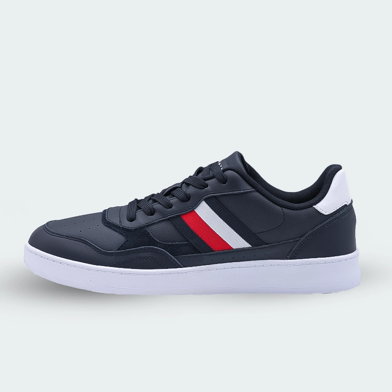 Tenis Tommy Hilfiger Retro Cuero Logo Hombre K06364
