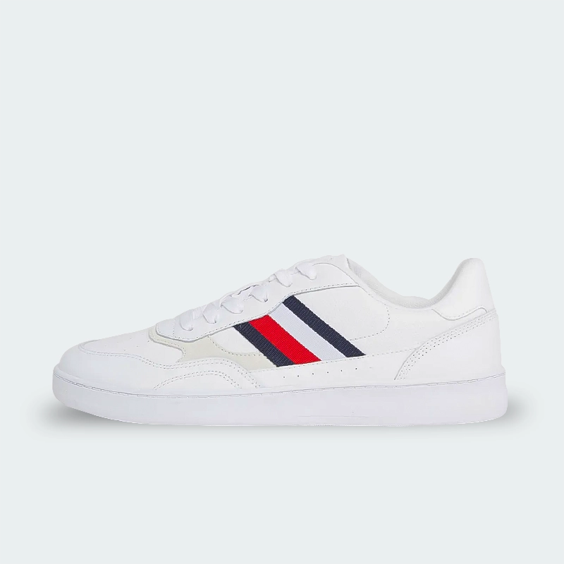 Tenis Tommy Retro Cuero Logo Hombre K06394