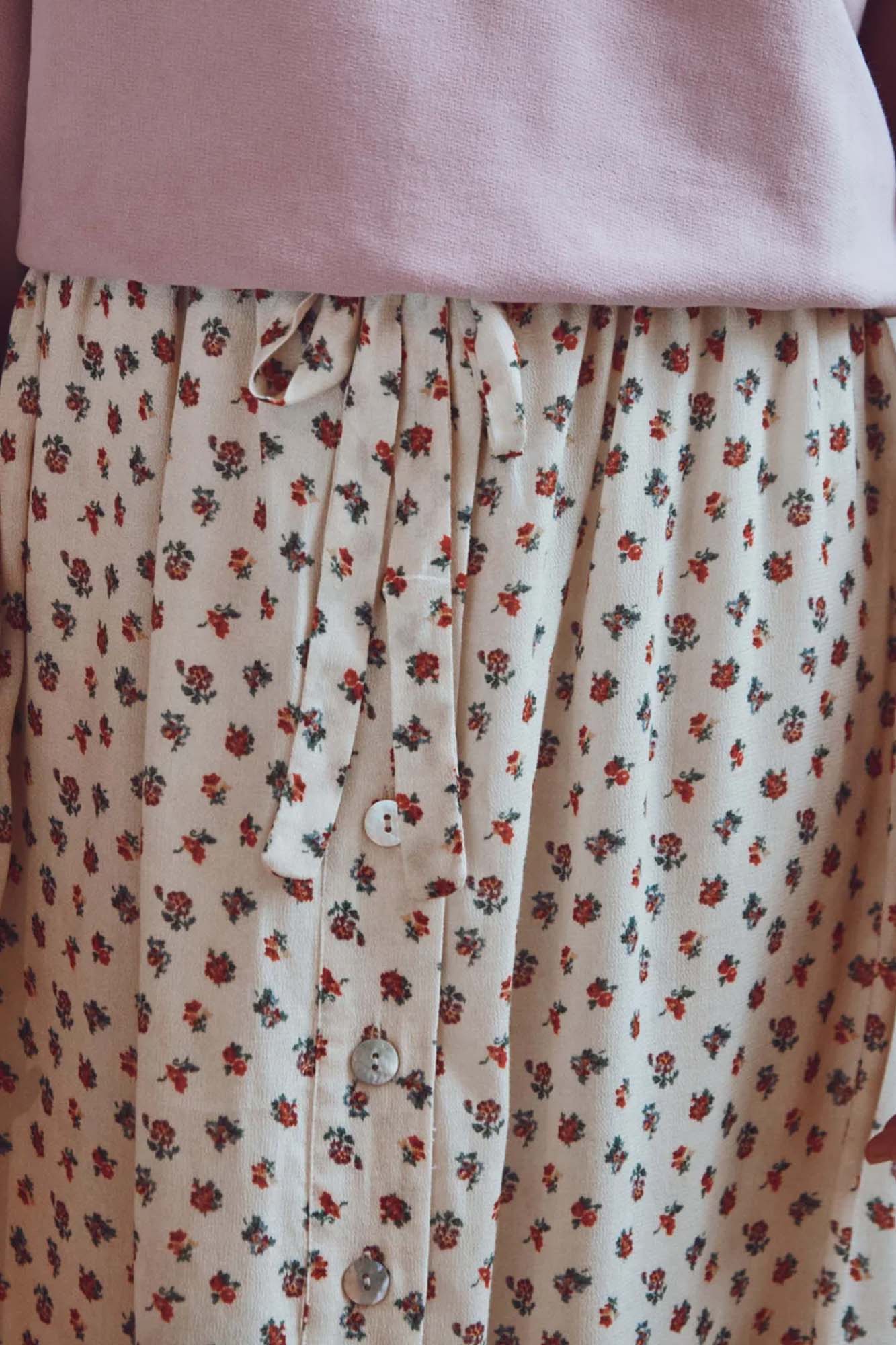 Falda de flores BELDA ROJO