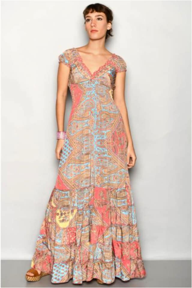 Vestido mujer estampado viscosa