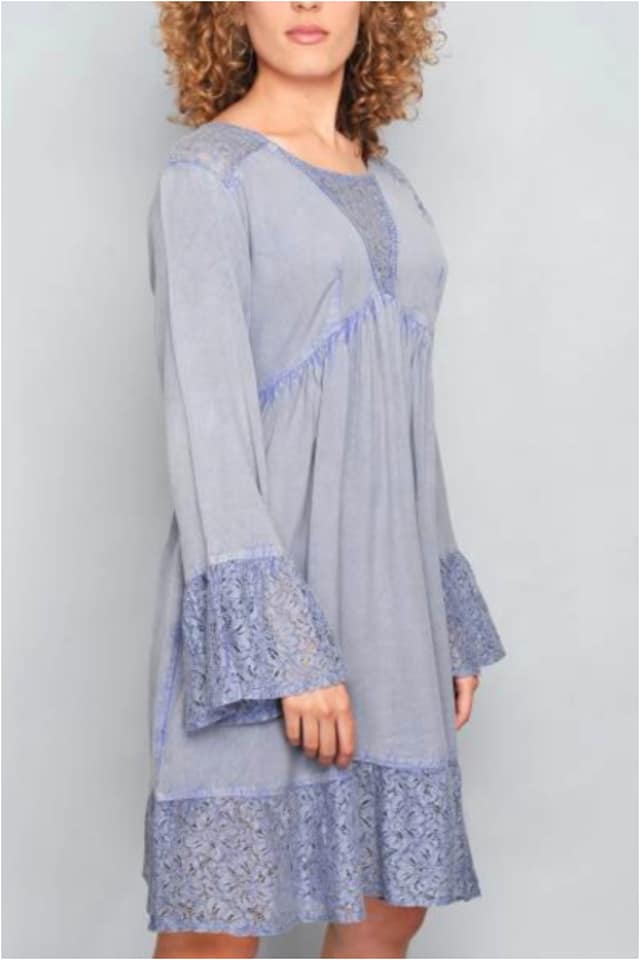 Vestido corto mujer con encaje