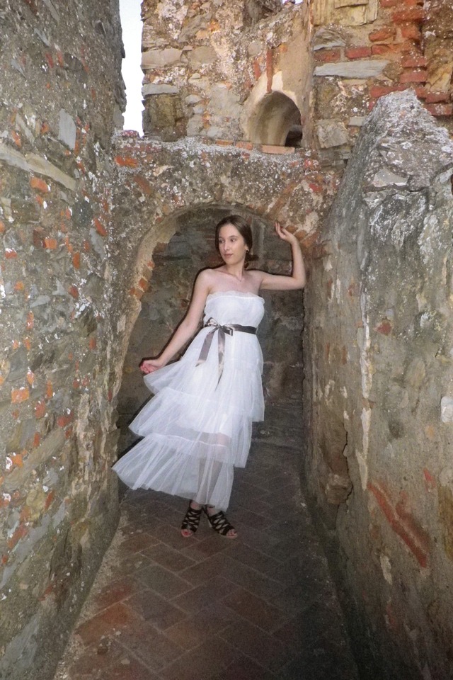 Vestido mujer tul largo