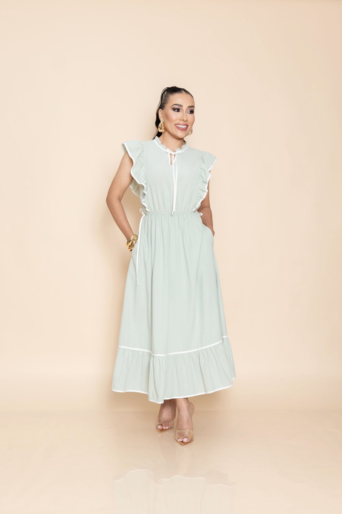 Midi Vestido Sage P07015