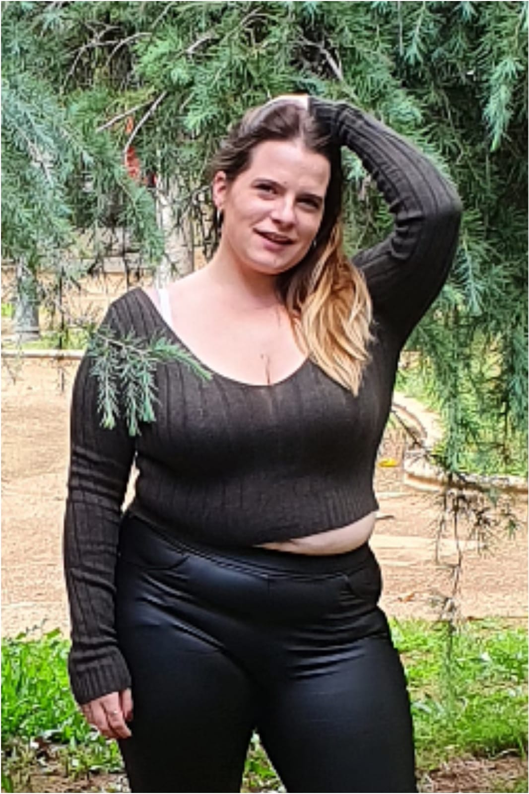 Jersey corto mujer de punto canalé