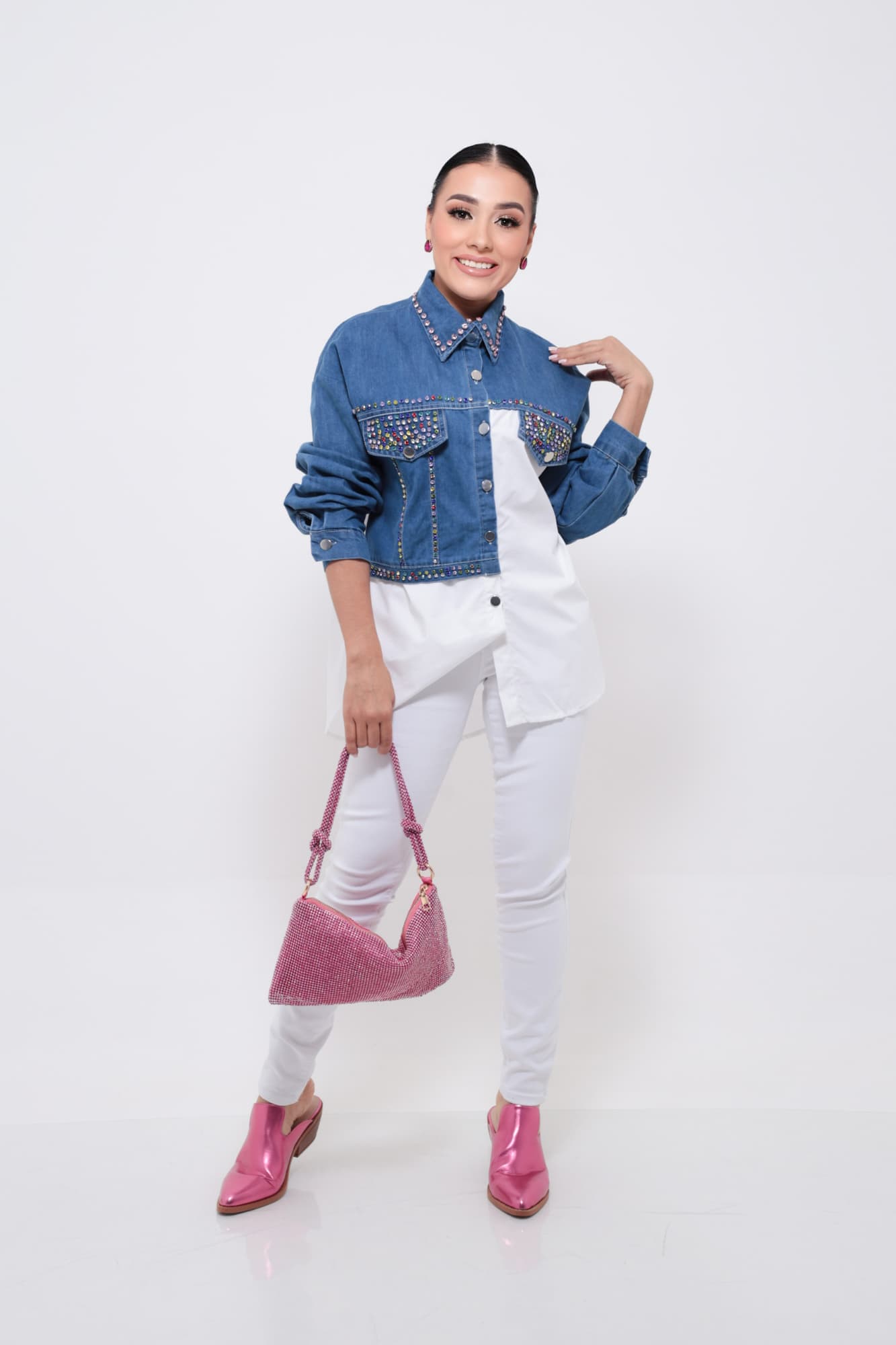 JEANS BLANCO JUST BLACK P06630