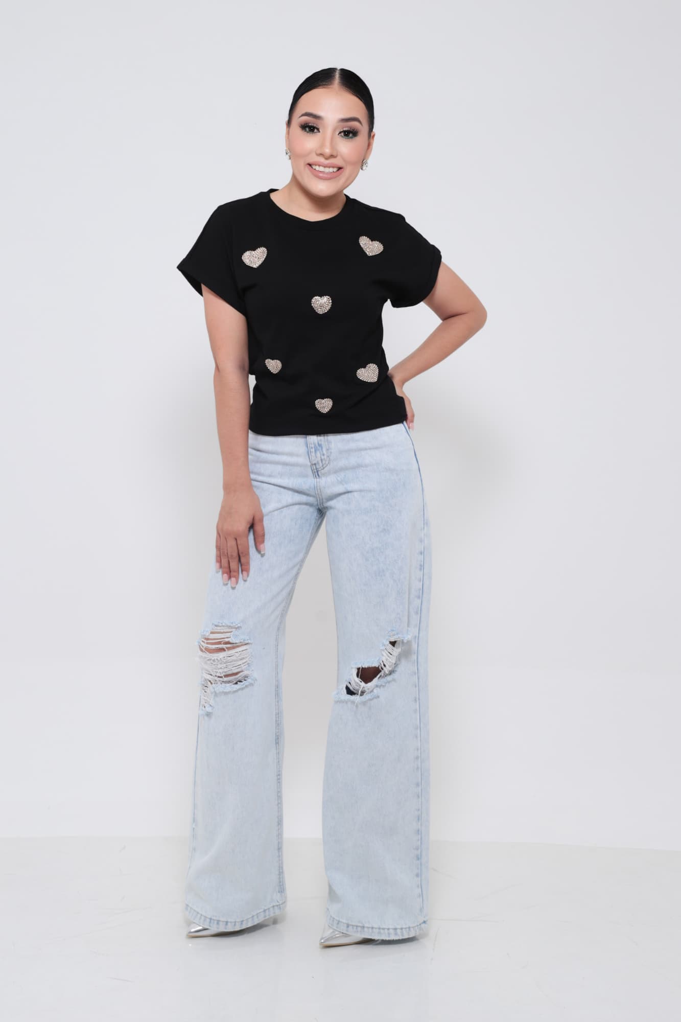 JEANS CELESTE RASGADO P06641