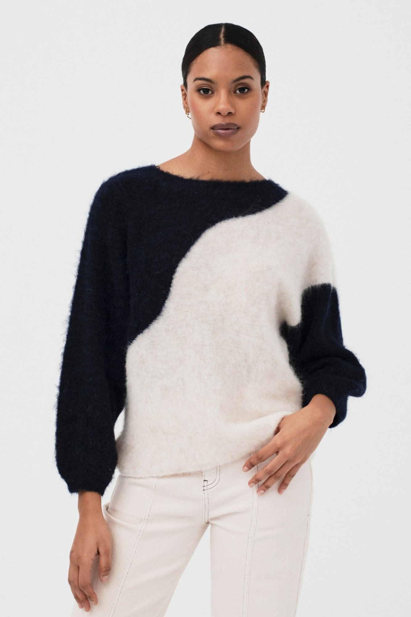 Jersey con cuello añadido AMARA NAVY