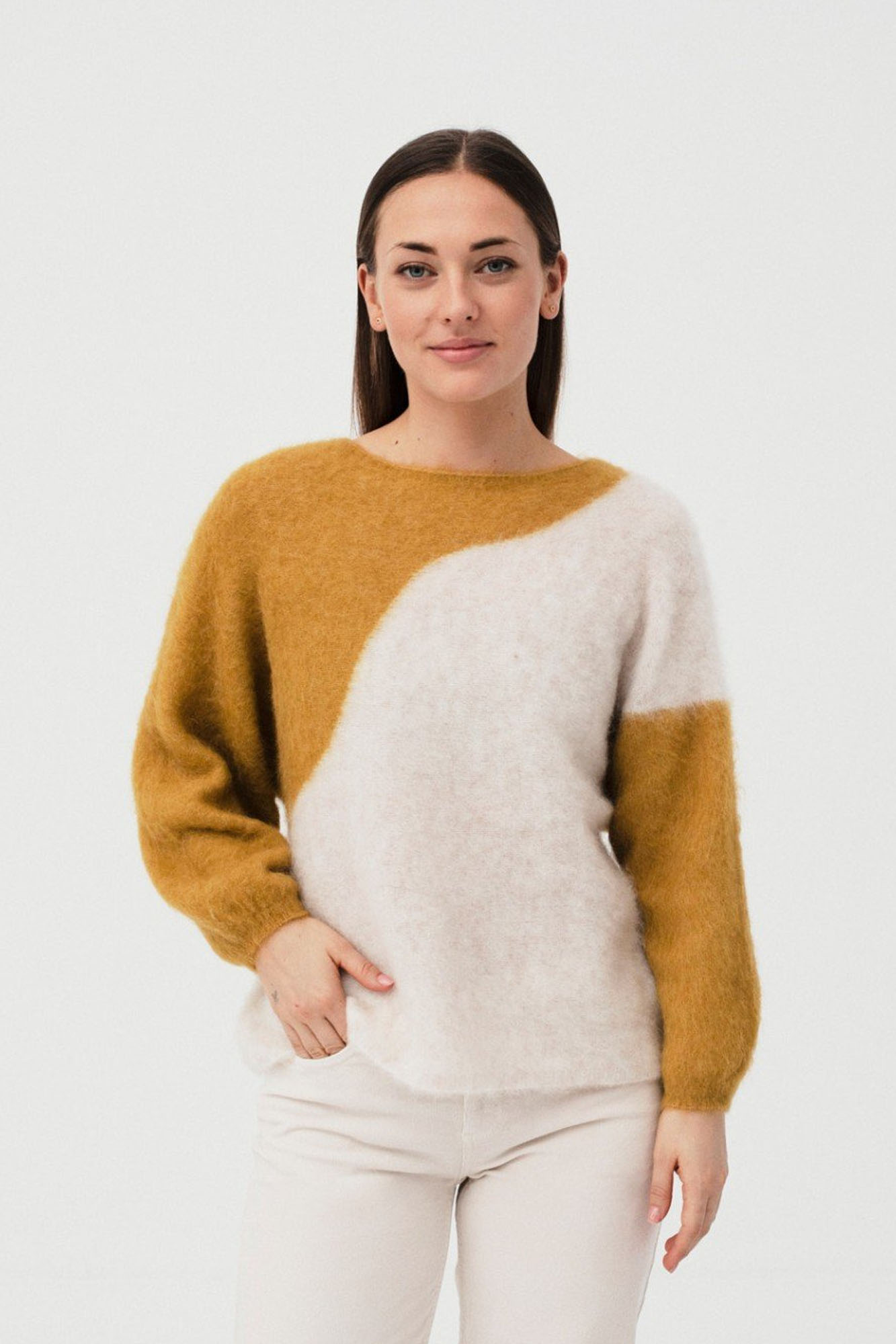 Jersey con cuello añadido AMARA VERDE