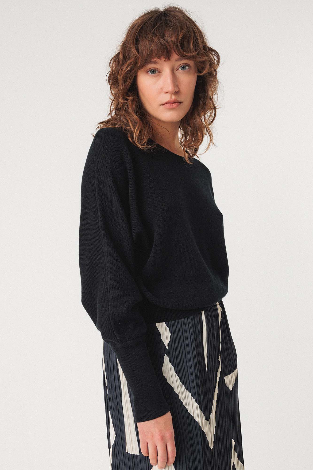 Jersey de algodón IBAR GOTS NEGRO