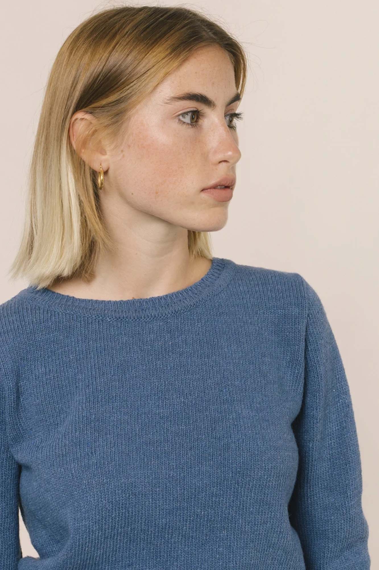 Jersey de hilo reciclado NISE AZUL - Imagen 3