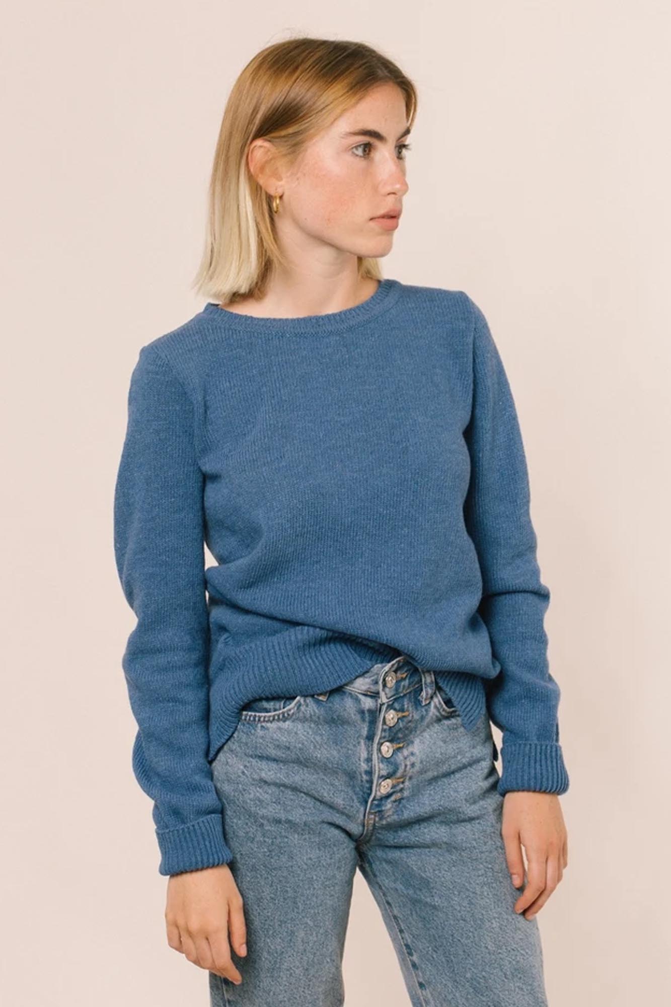 Jersey de hilo reciclado NISE AZUL