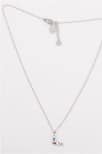 COLLAR MUJER ACERO PLATEADO CON LETRA L