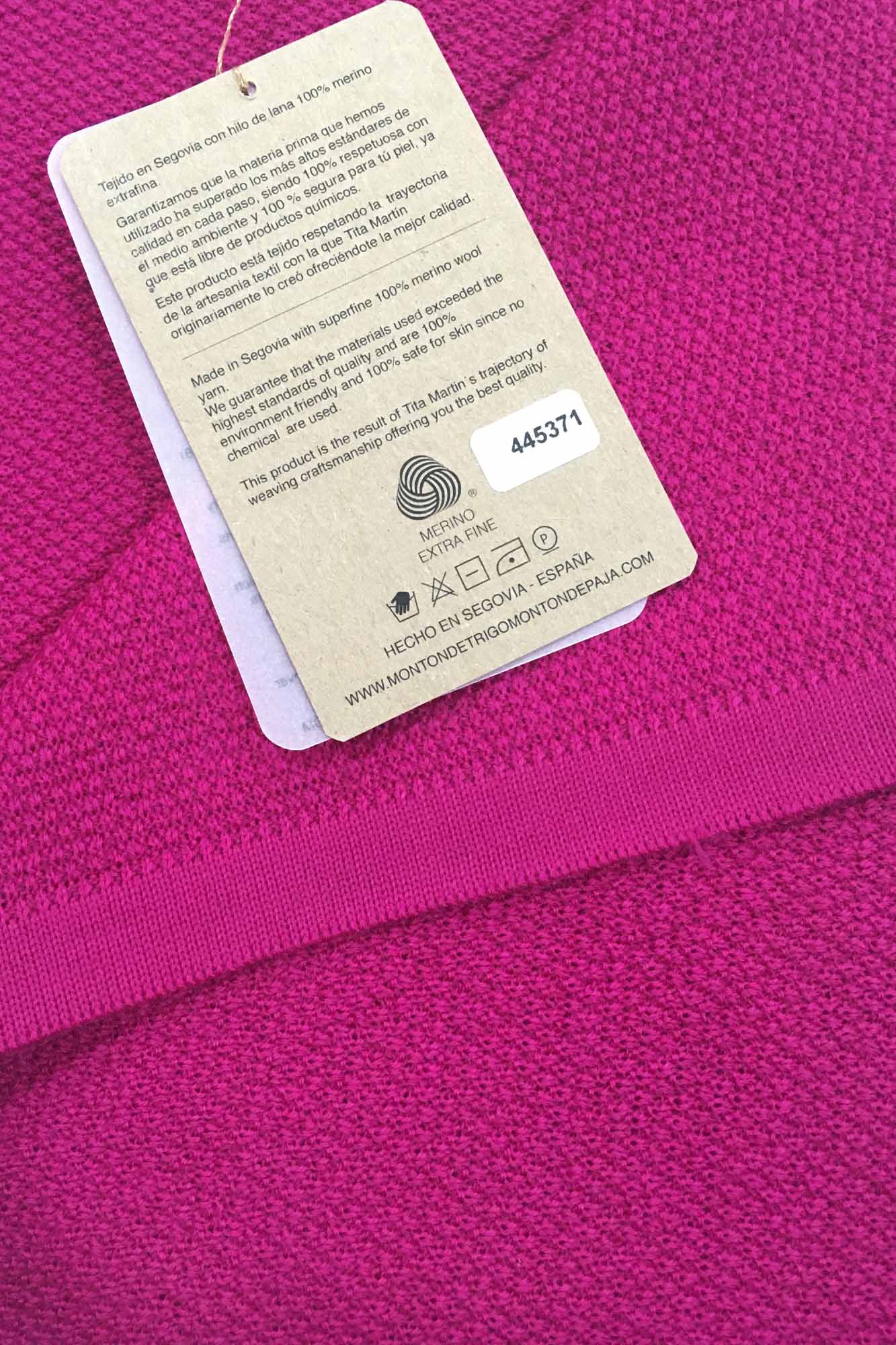 CHAL MERINO FUCSIA 445371 - Imagen 3