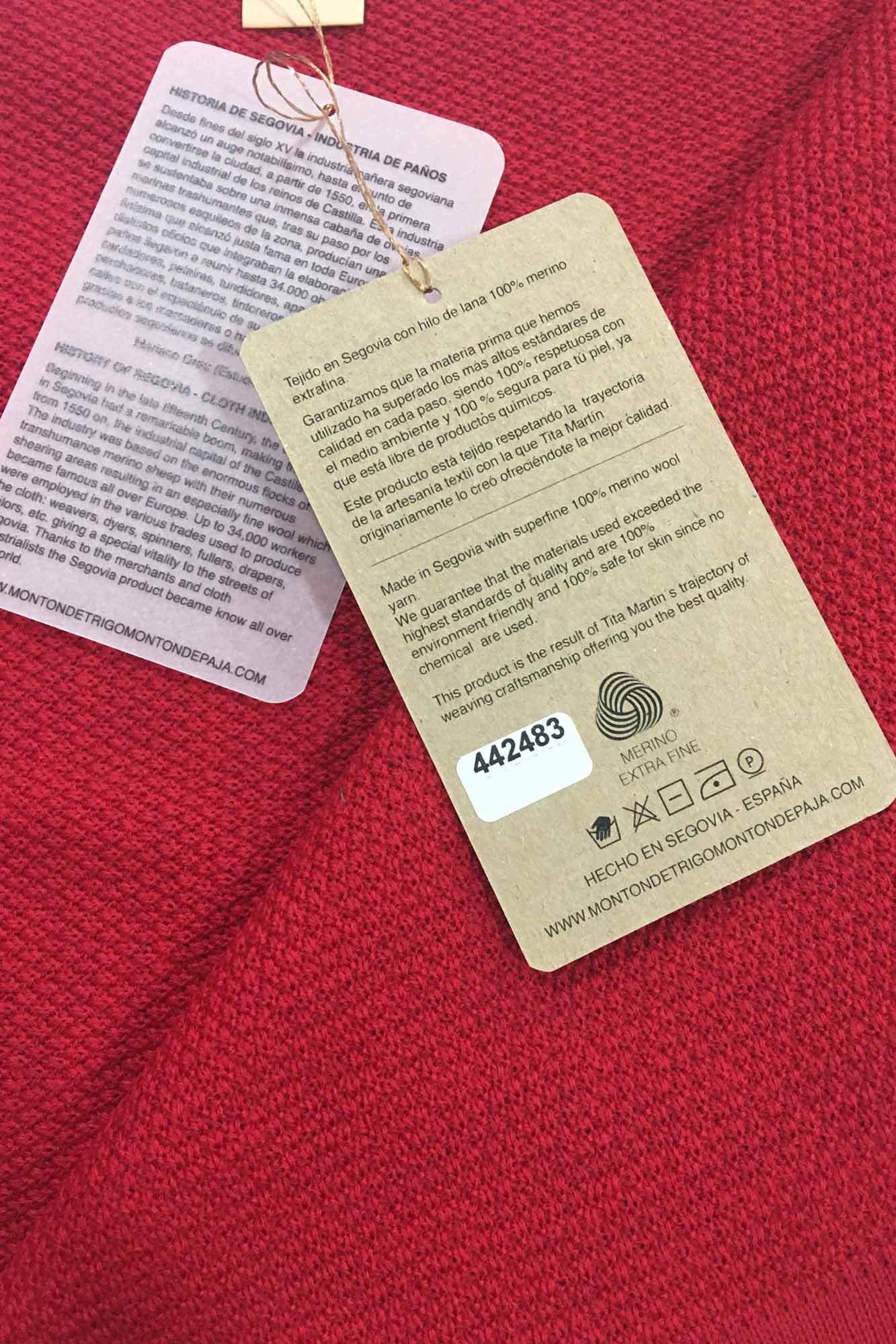 CHAL MERINO ROJO MEDIO 442483 - Imagen 3