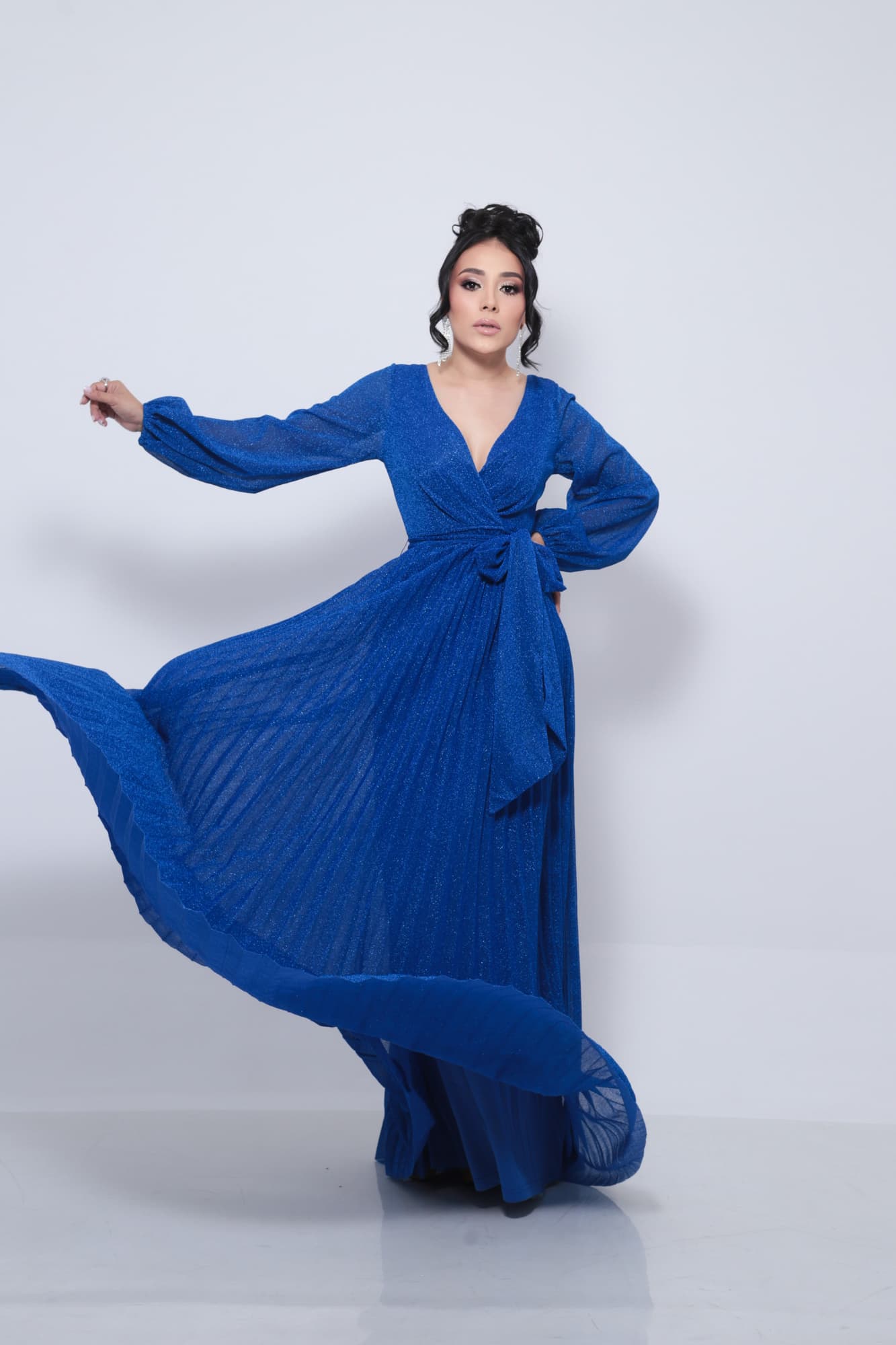 Maxi Vestido Azul P06923