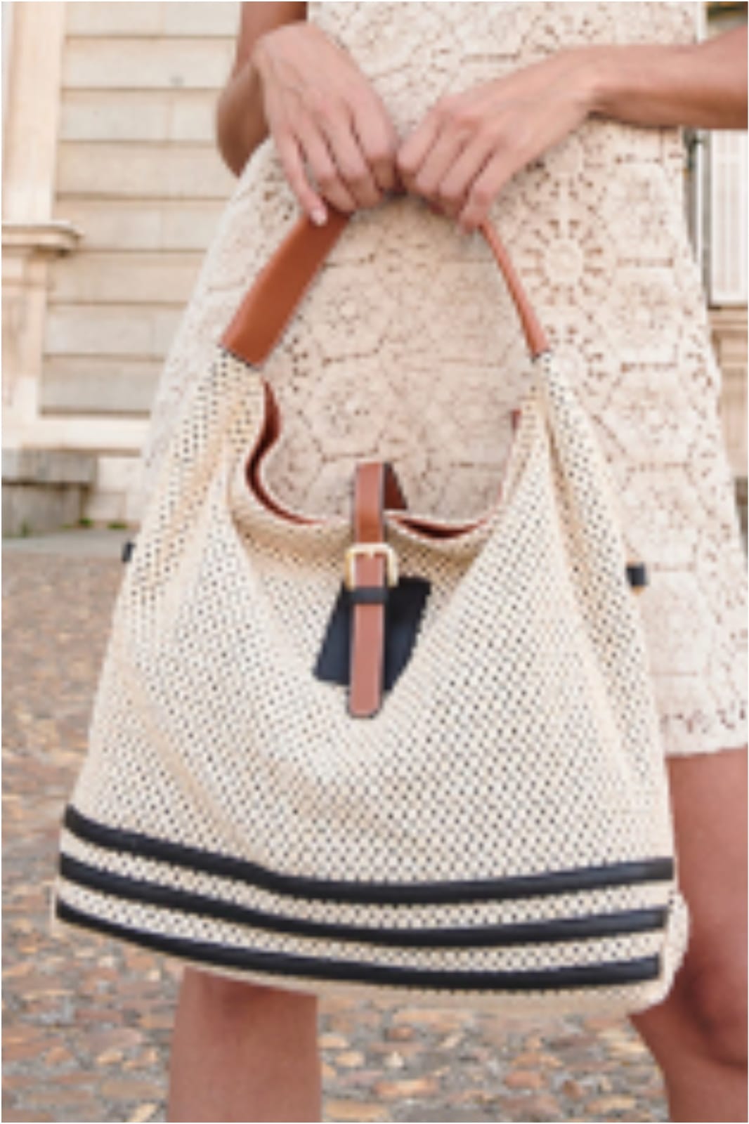 Bolso grande mujer rafia