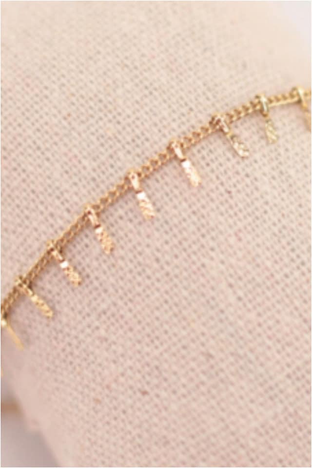 Pulsera mujer acero dorado espiga