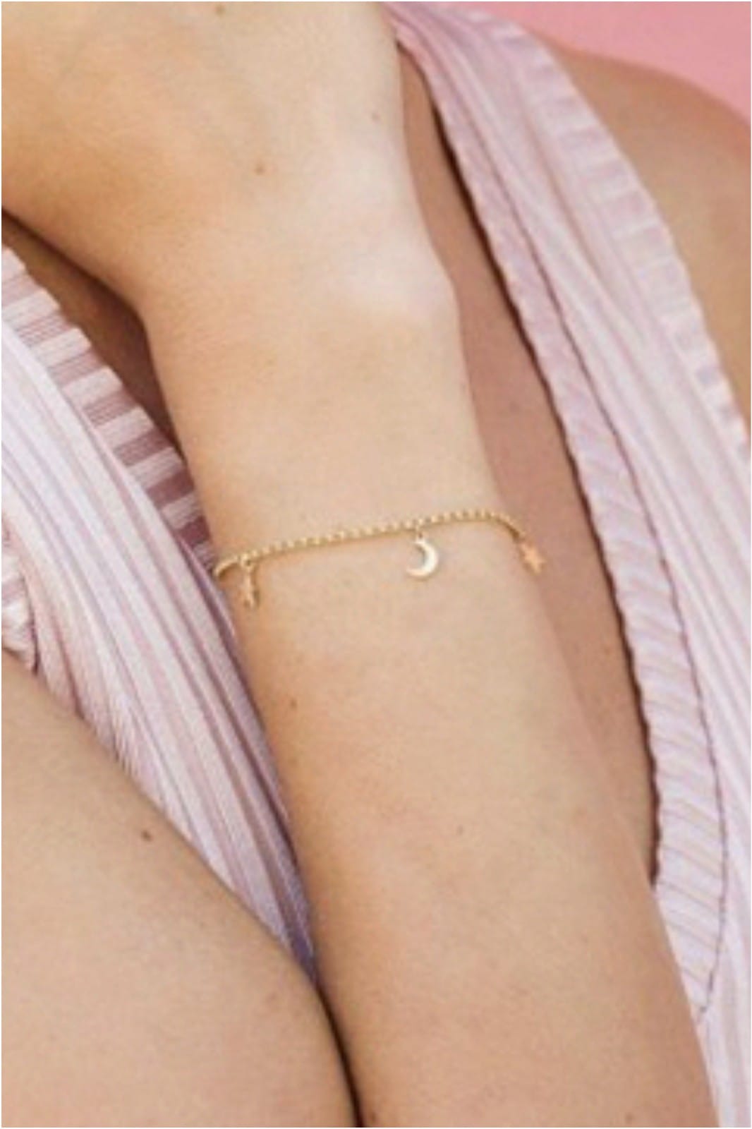 Pulsera mujer acero dorado Universo