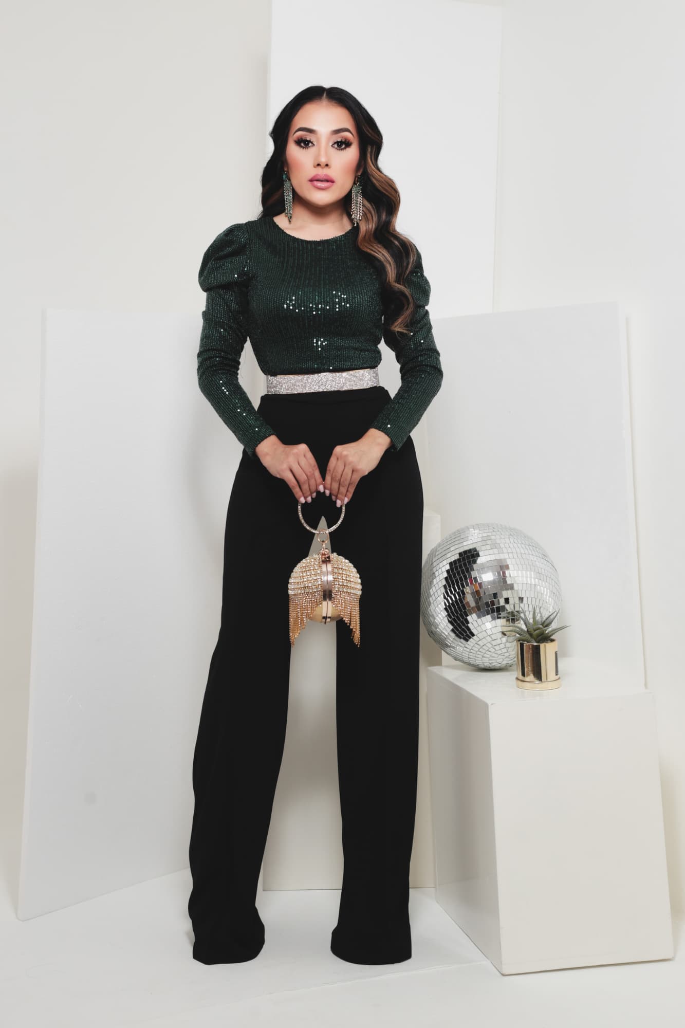 PALAZZO BLACK SUPER ELEGANTE P07070