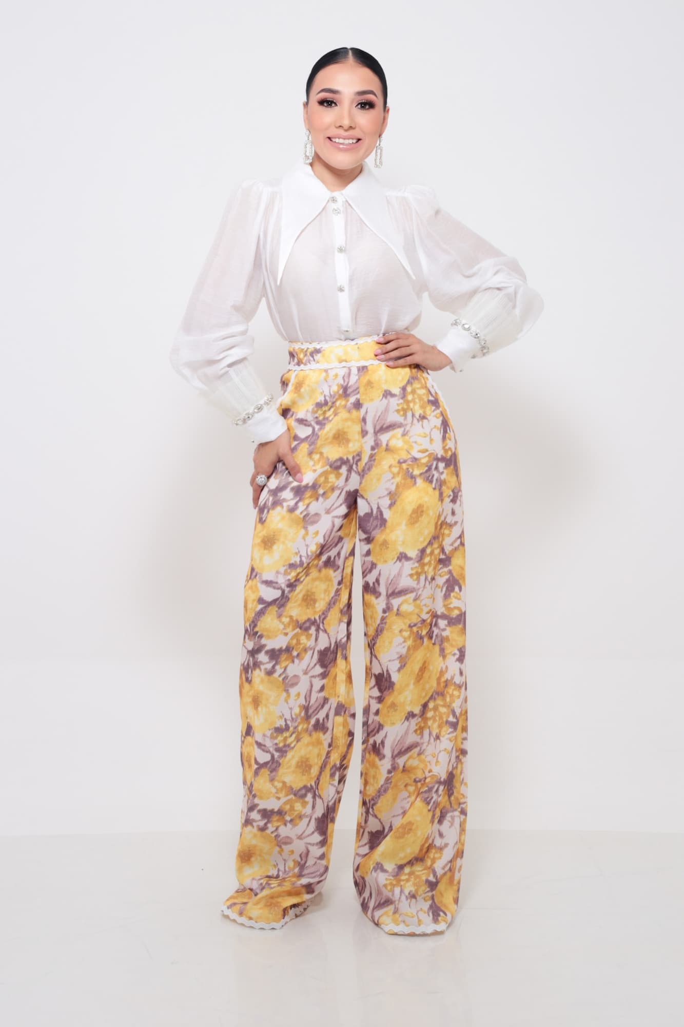 PANTALON FLORAL YELLOW P07116
