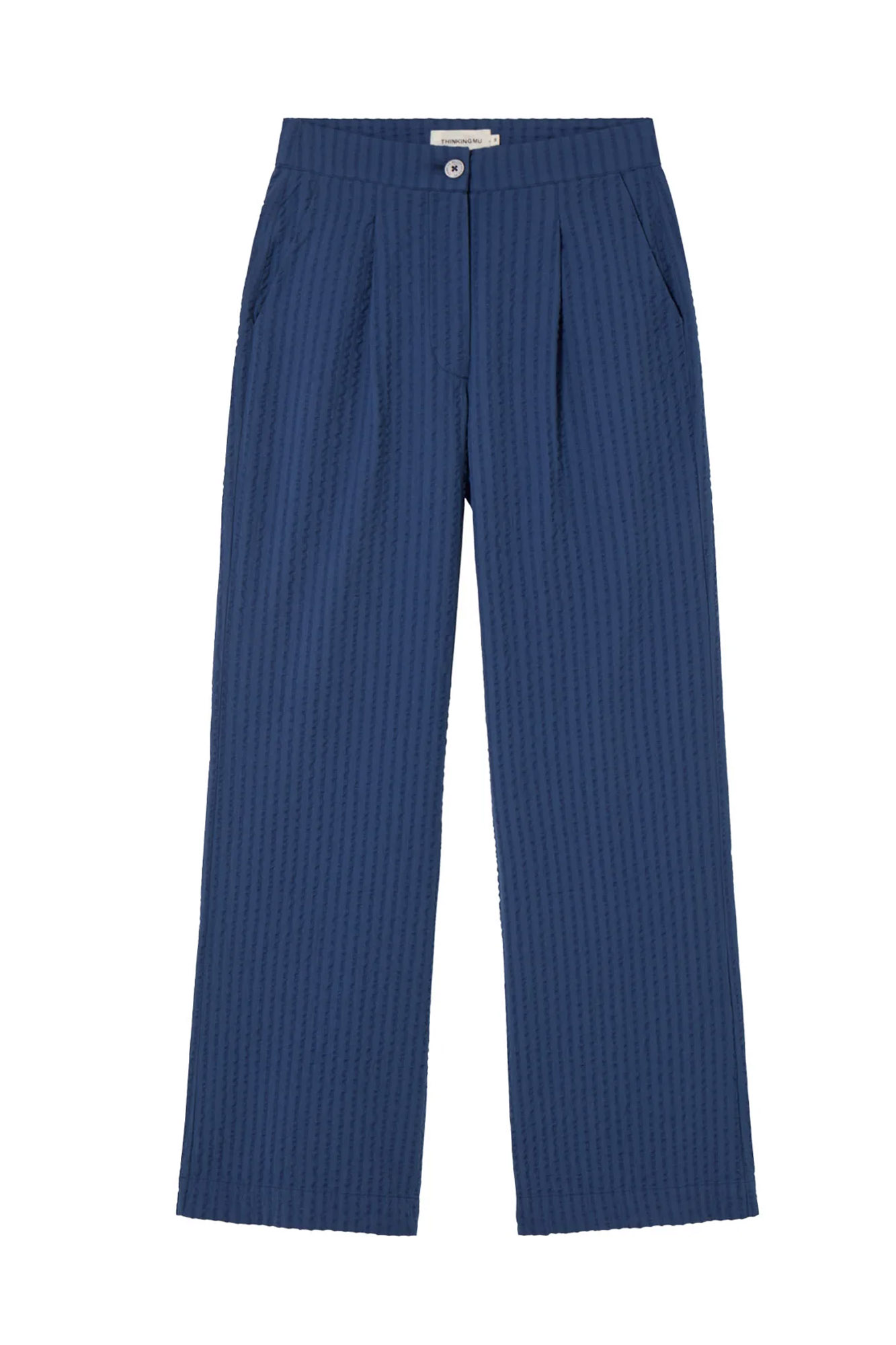Pantalón azul seersucker MANOLITA - Imagen 5