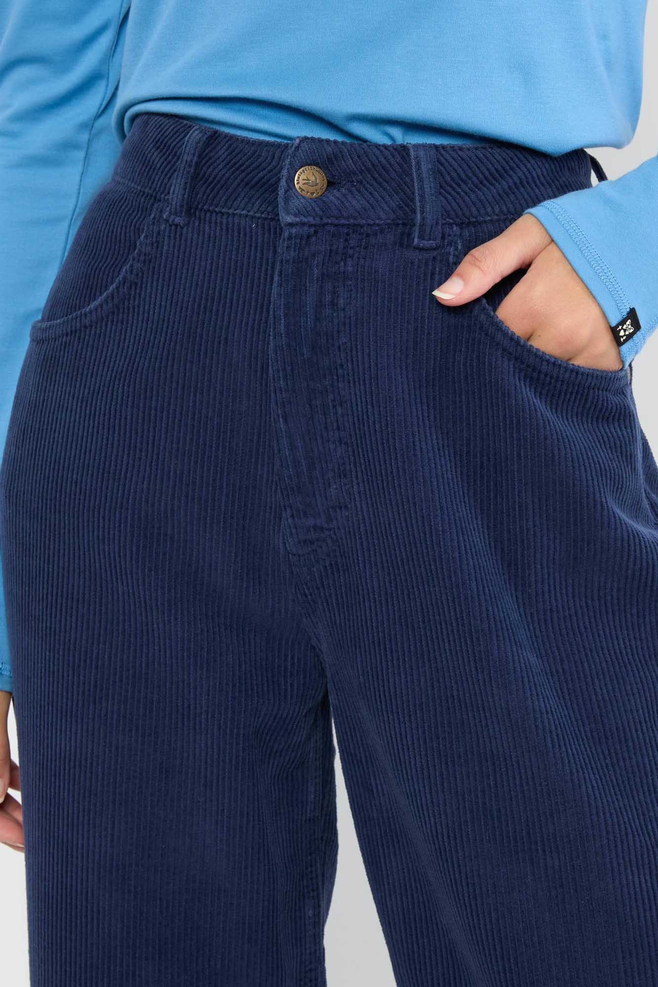Pantalón de pana azul OLOTTE