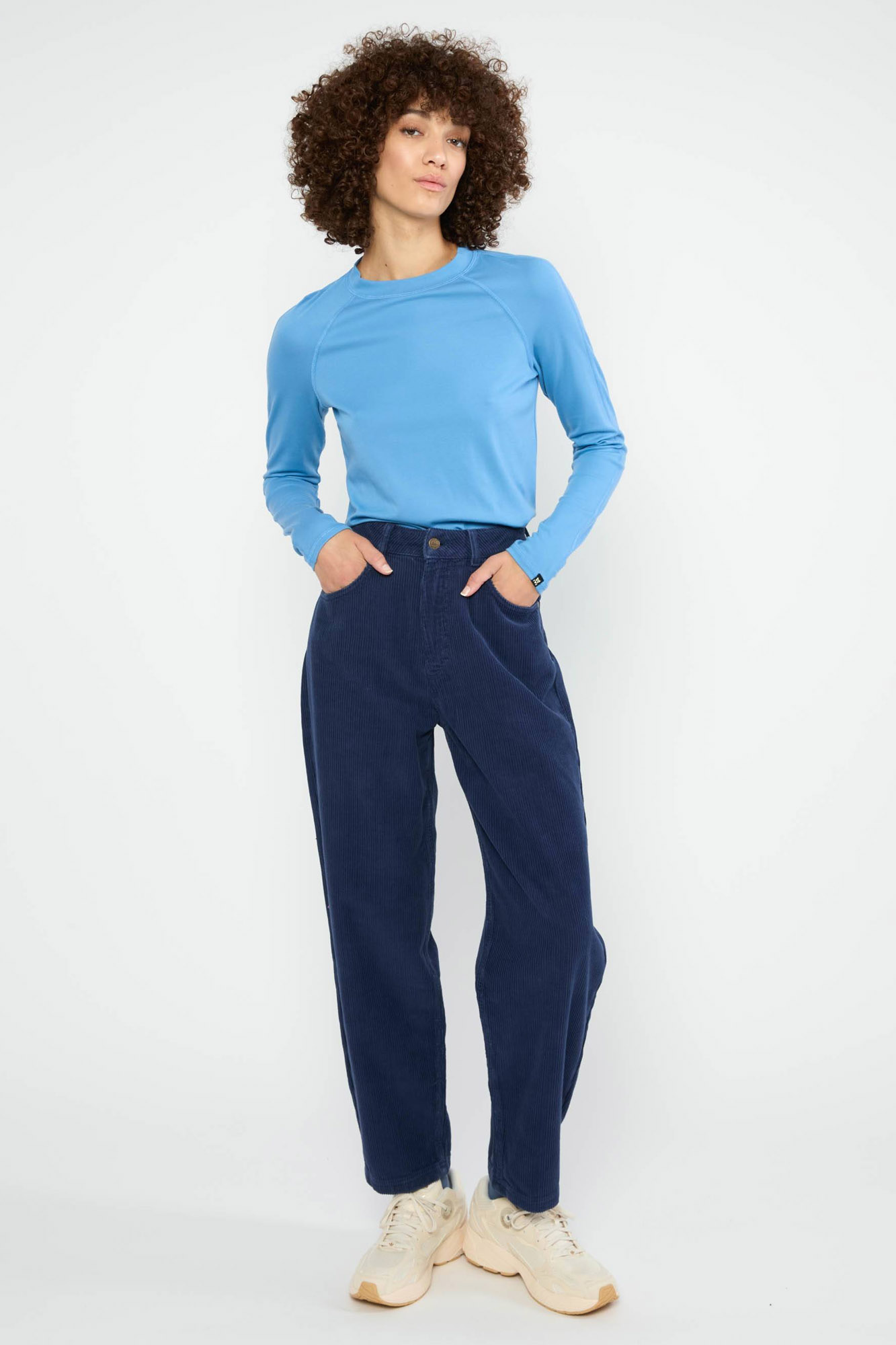 Pantalón de pana azul OLOTTE - Imagen 4