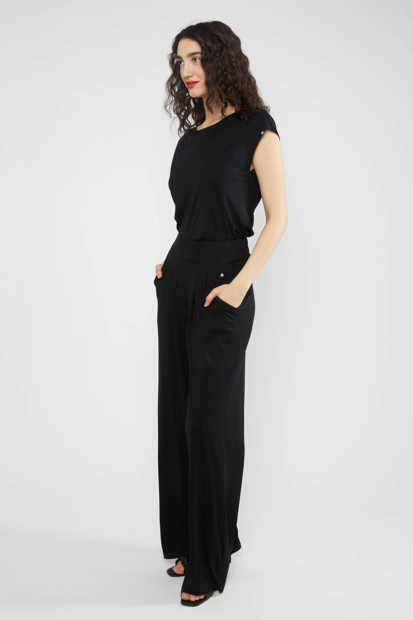 Pantalón negro de punto DRESSED FOR SUCCESS - Imagen 3