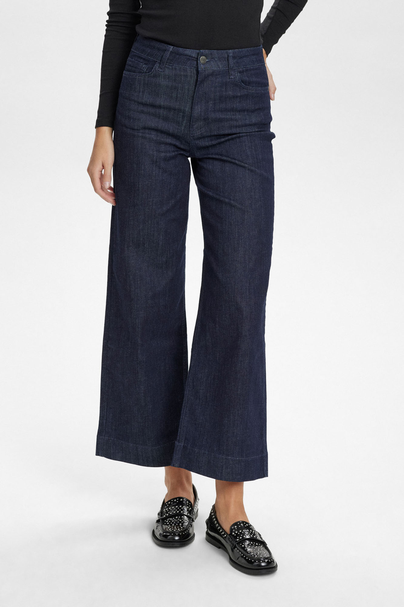 Pantalón vaquero NUPARIS CROP DARK BLUE