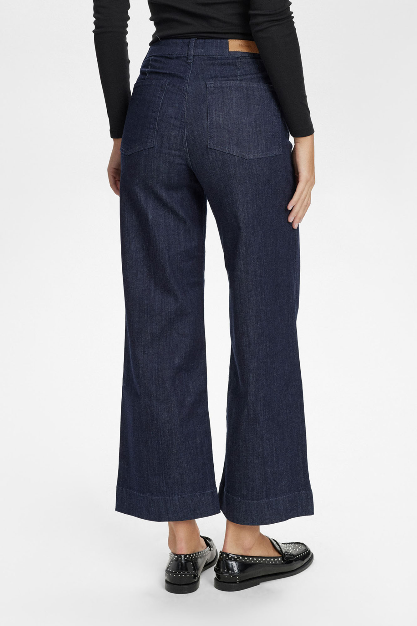 Pantalón vaquero NUPARIS CROP DARK BLUE - Imagen 3