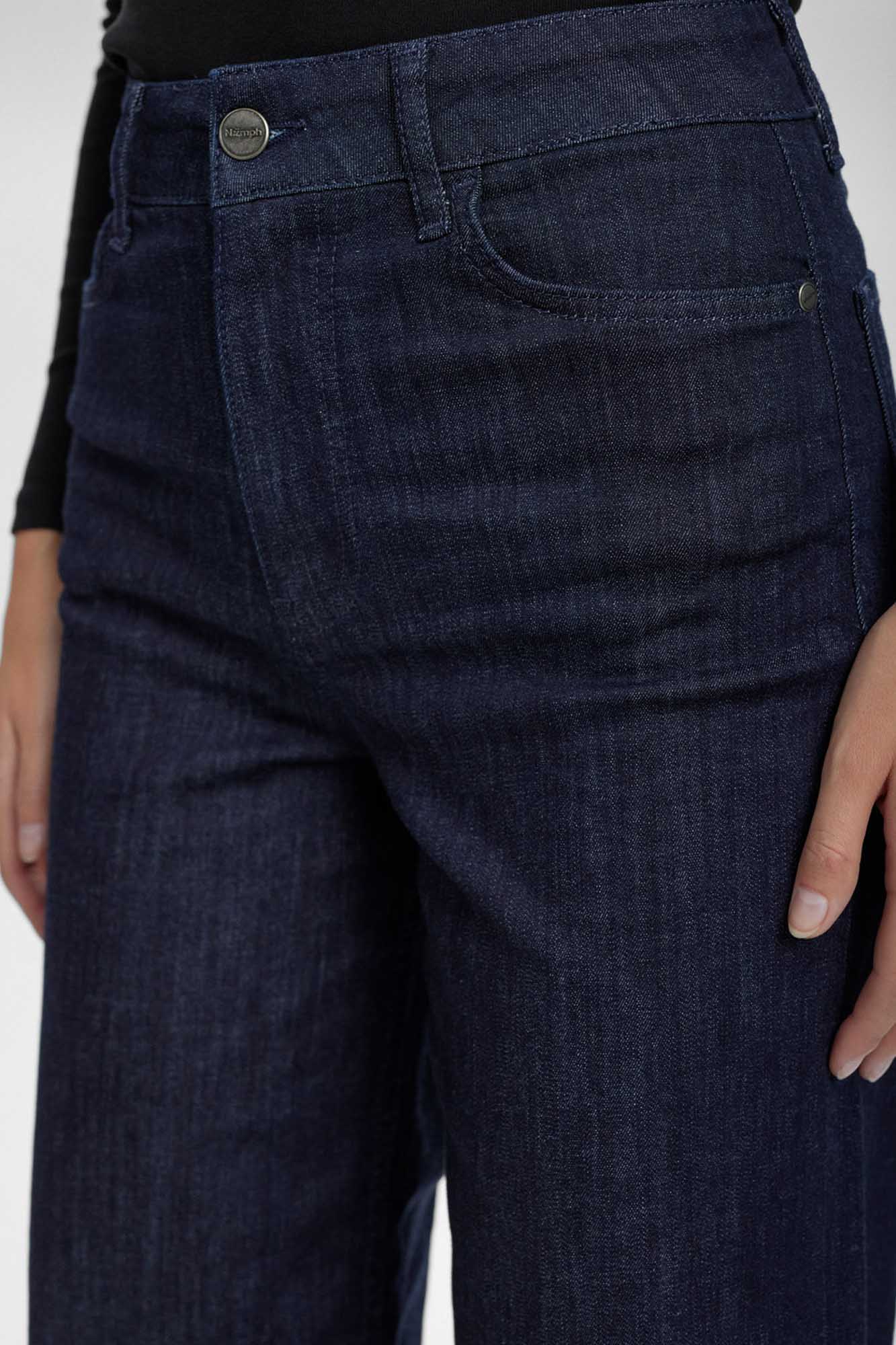 Pantalón vaquero NUPARIS CROP DARK BLUE - Imagen 4