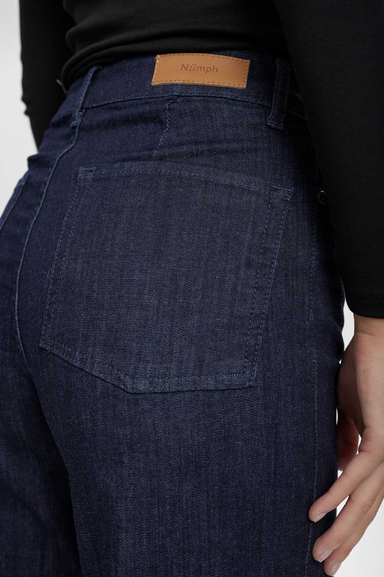 Pantalón vaquero NUPARIS CROP DARK BLUE - Imagen 5