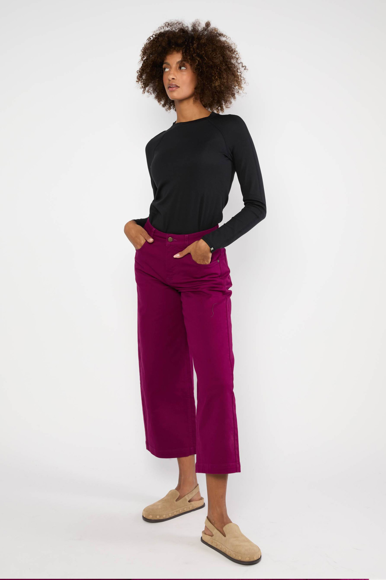 Pantalones HIGH WAIST CULOTTE PURPLE
