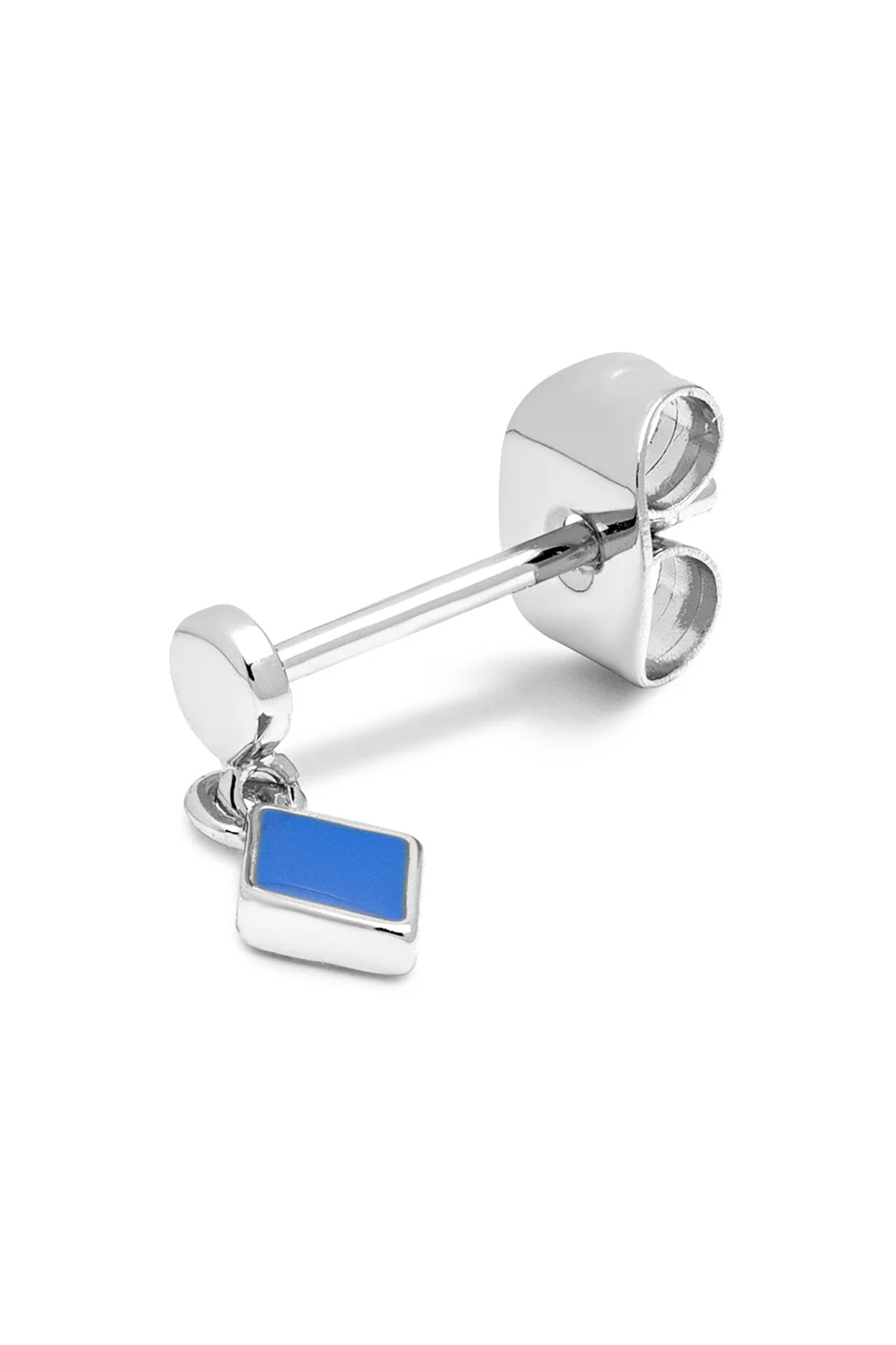 Pendiente de 1 pieza bañado en plata CONFETI