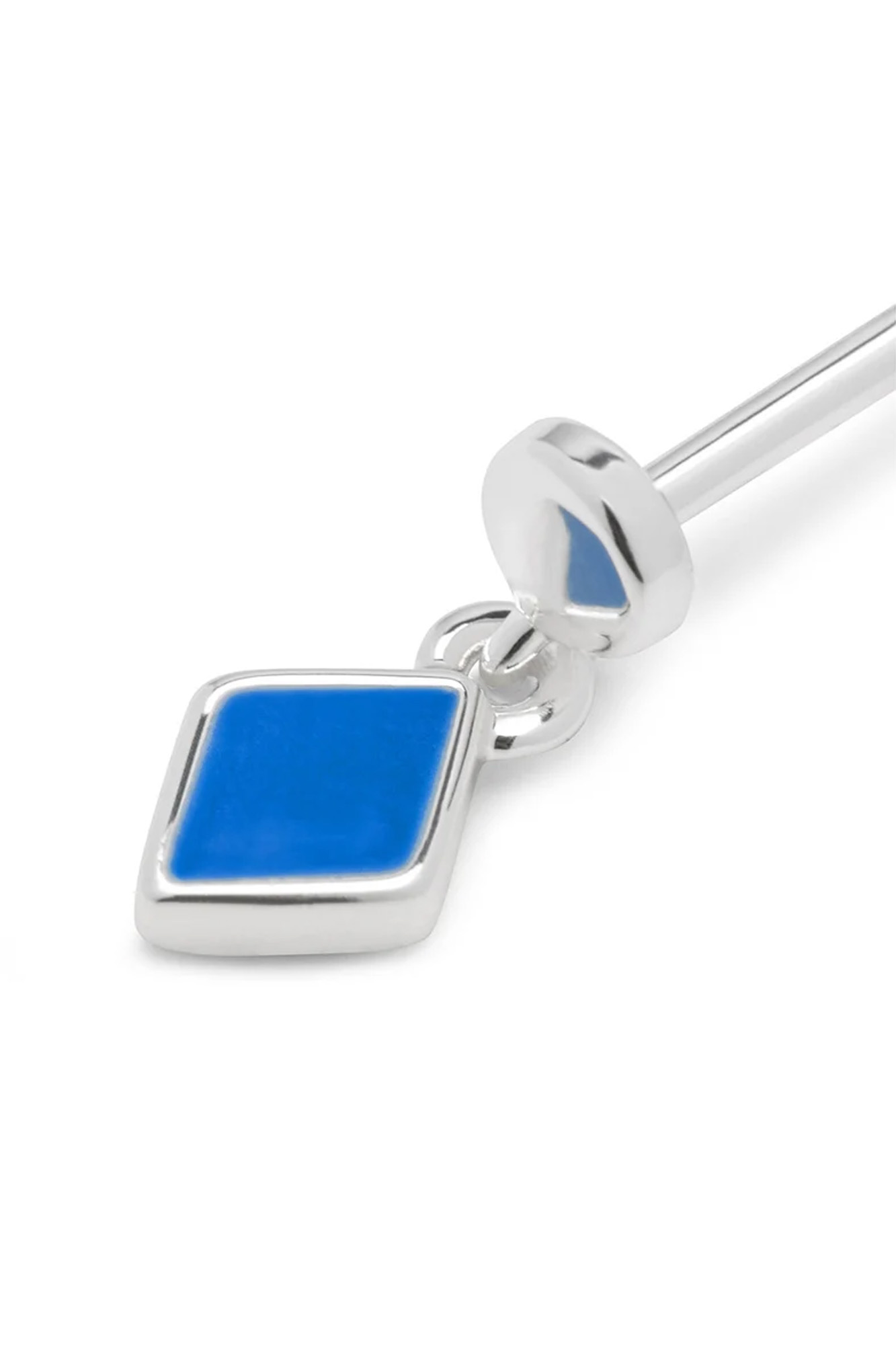 Pendiente de 1 pieza bañado en plata CONFETI - Imagen 5