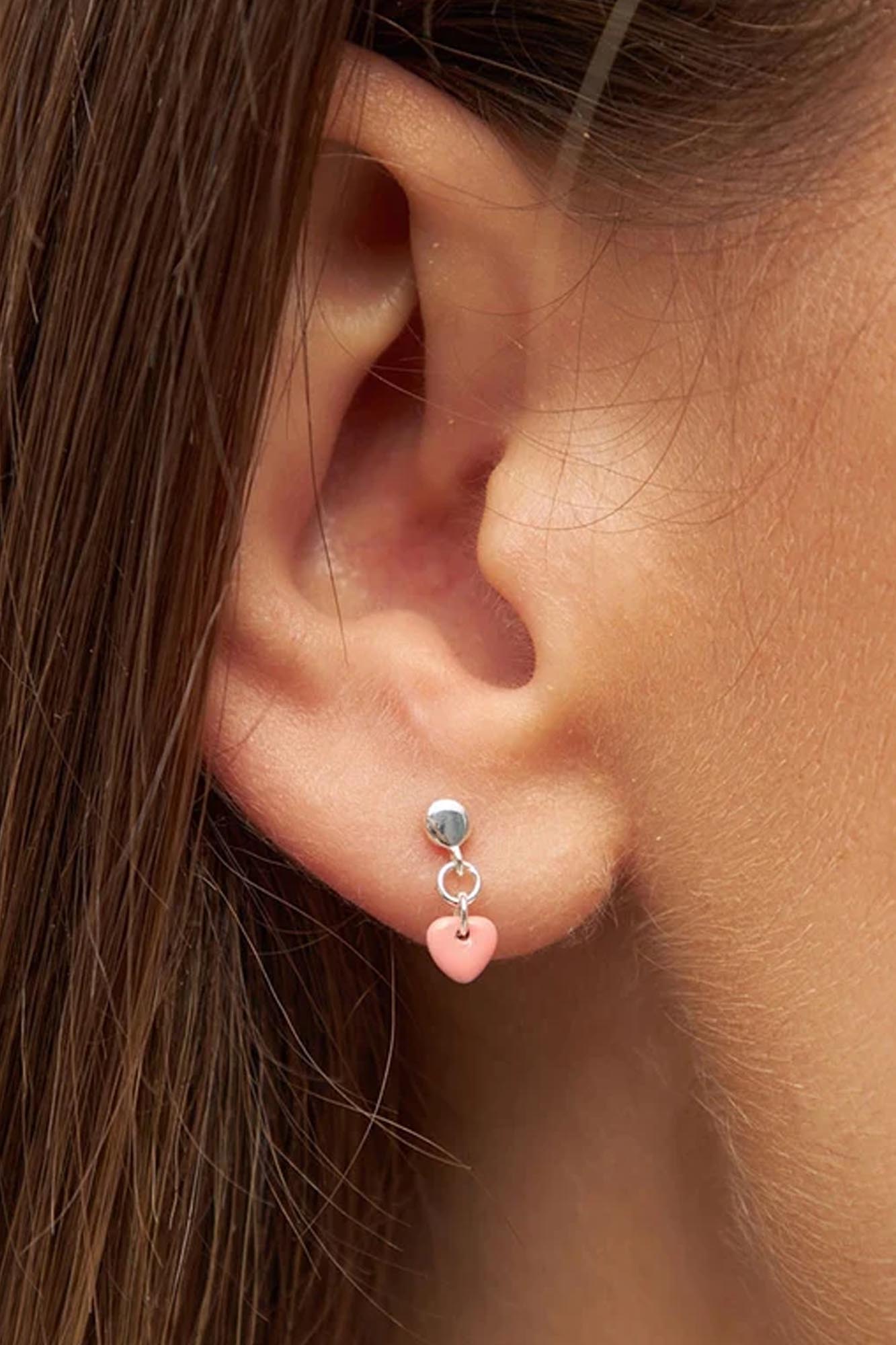 Pendiente de 1 pieza plateado LOVE U