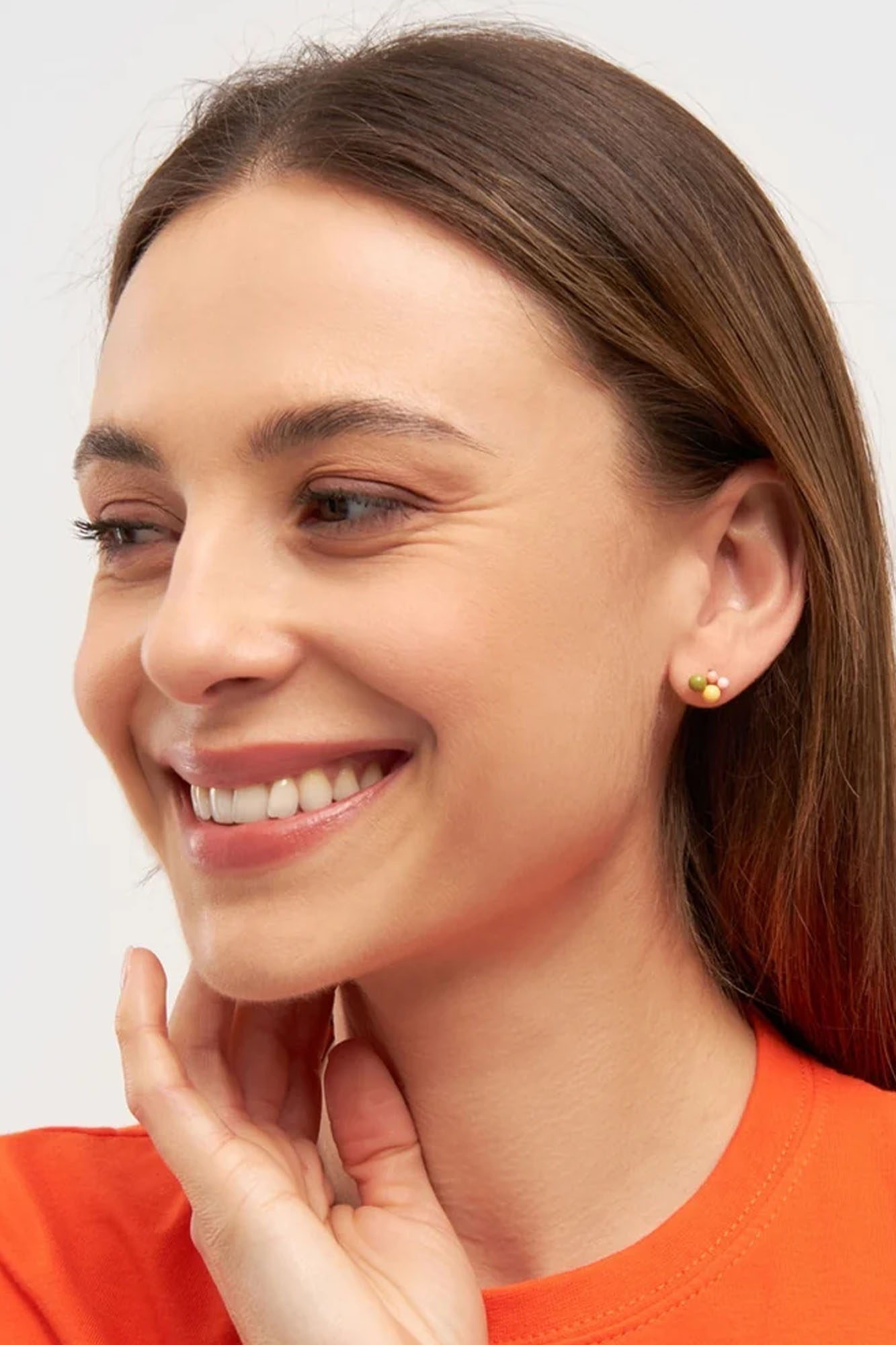 Pendiente chapado en oro 1 pieza BOUQUET GREEN - Imagen 3